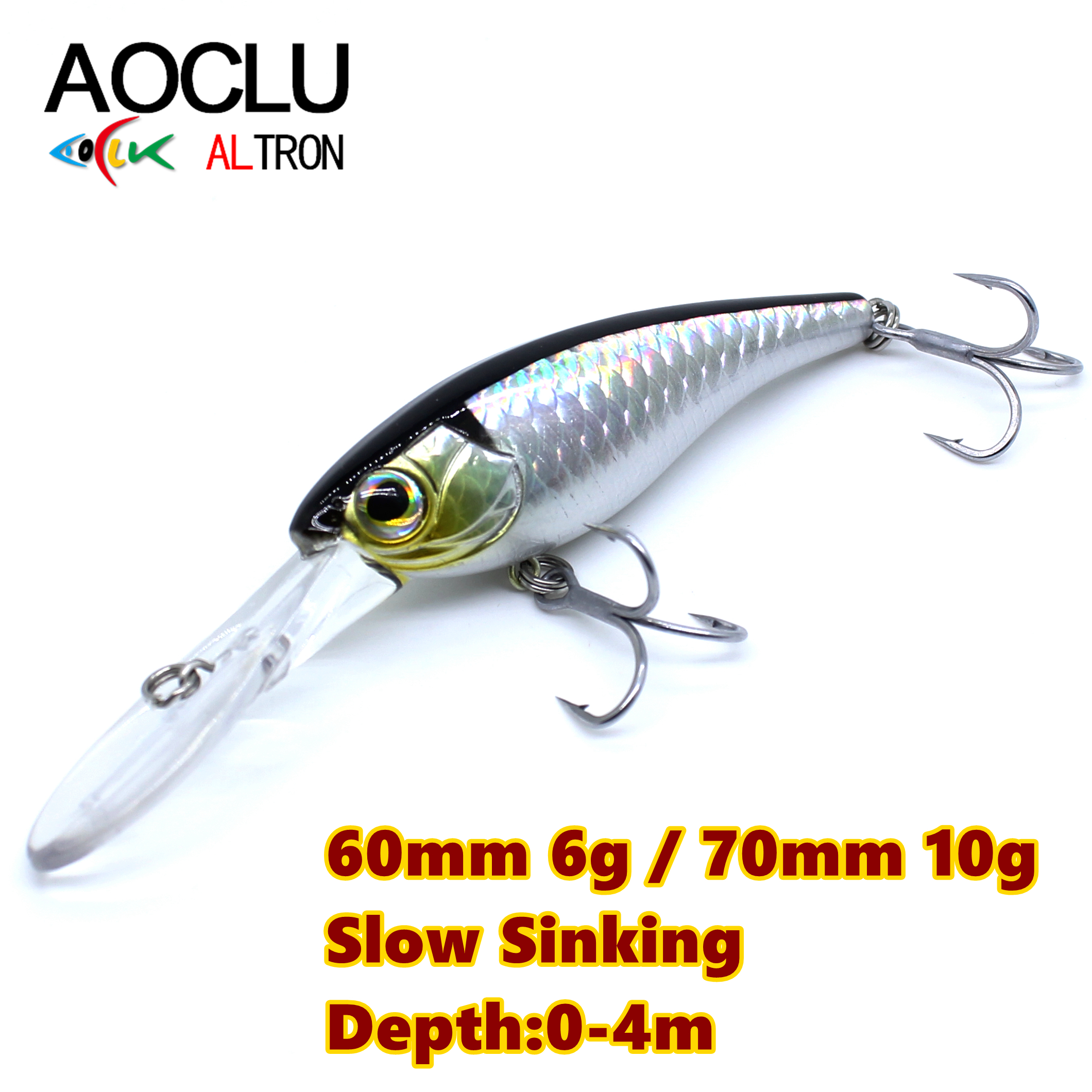 AOCLU Slow Sinking Crankbait M - Fishing Lure Jerkbait recension och pris