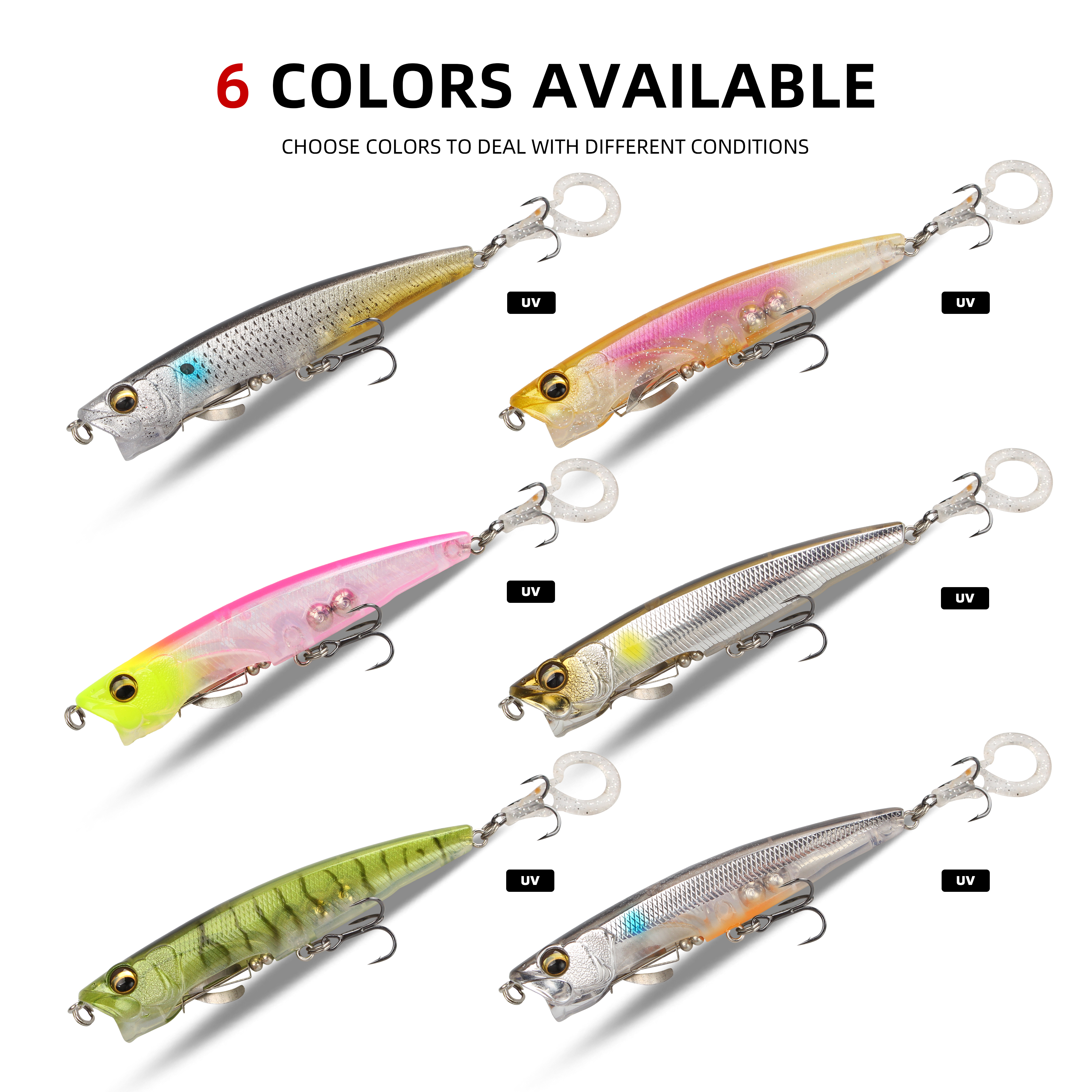 LETOYO 90mm 75mm Pencil Popper - Fishing Lure Popper recension och pris