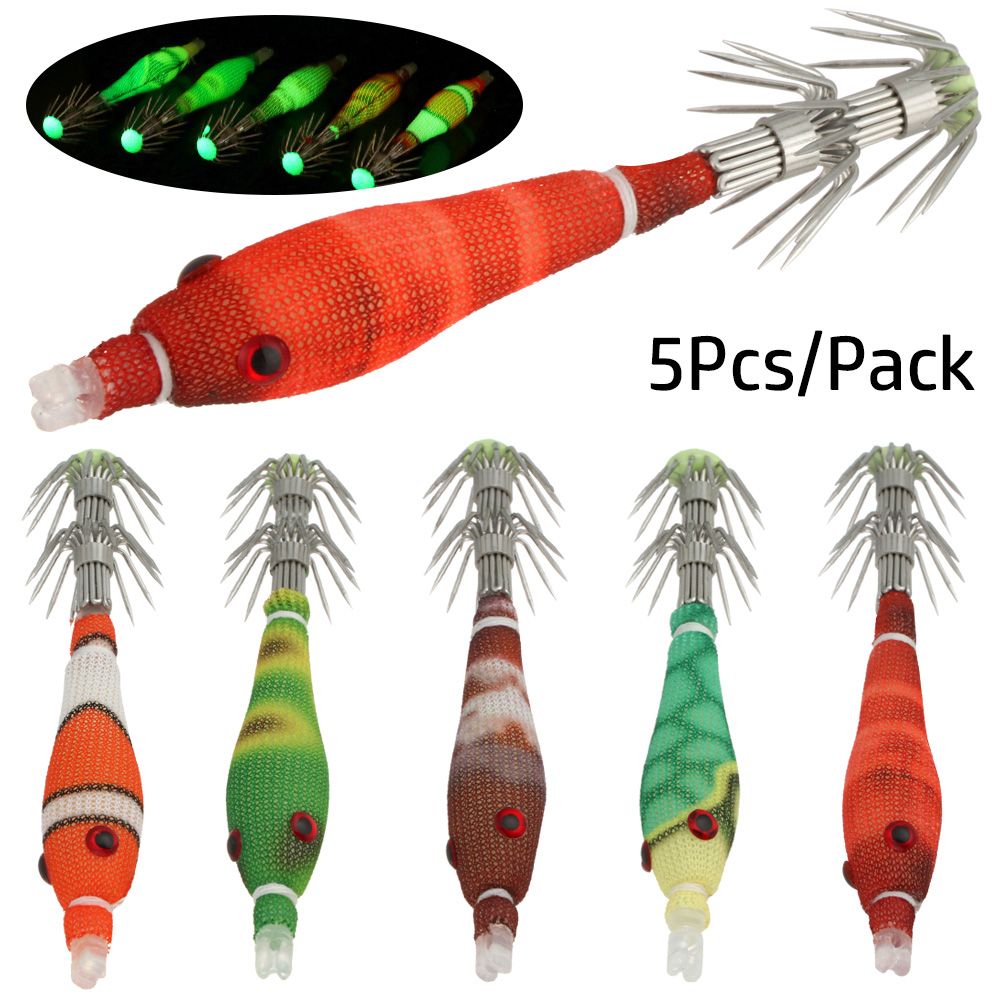5pcs 60mm 3.3g Mini Squid Tata - Fishing Lure Soft Plastic recension och pris
